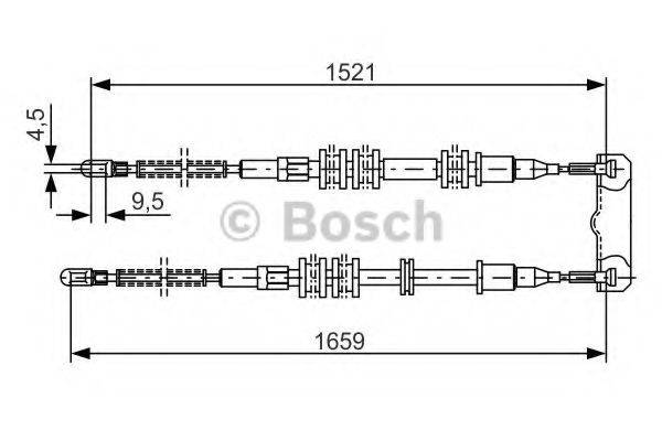 BOSCH 1987477769 Трос, стоянкова гальмівна система