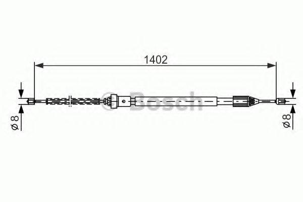 BOSCH 1987477784 Трос, стоянкова гальмівна система