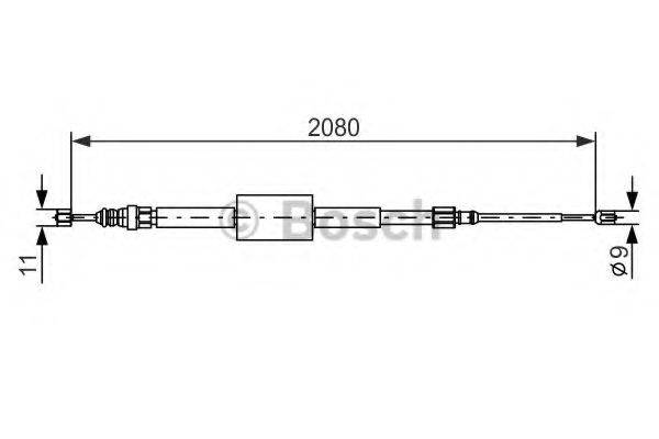 BOSCH 1987477787 Трос, стоянкова гальмівна система