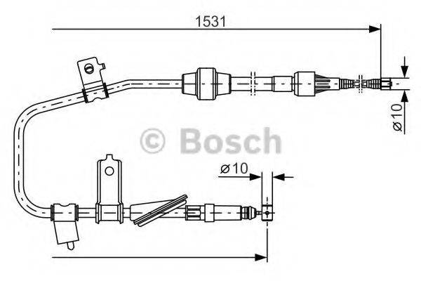 BOSCH 1987477788 Трос, стоянкова гальмівна система