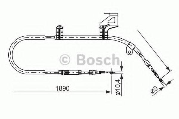 BOSCH 1987477804 Трос, стоянкова гальмівна система