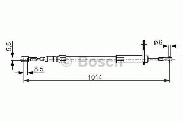 BOSCH 1987477814 Трос, стоянкова гальмівна система