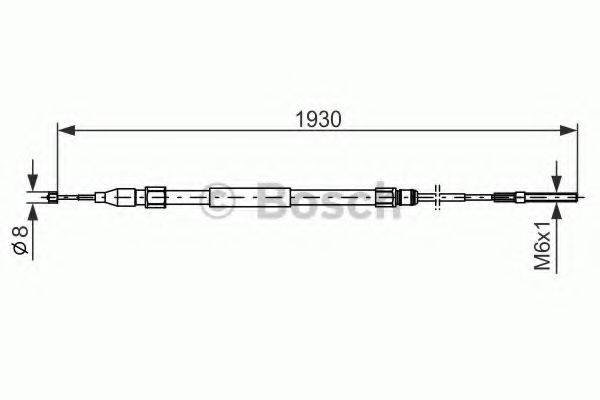 BOSCH 1987477821 Трос, стоянкова гальмівна система