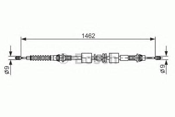 BOSCH 1987477836 Трос, стоянкова гальмівна система