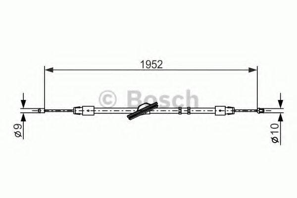 BOSCH 1987477851 Трос, стоянкова гальмівна система