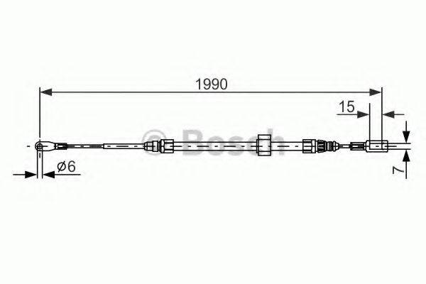 BOSCH 1987477854 Трос, стоянкова гальмівна система