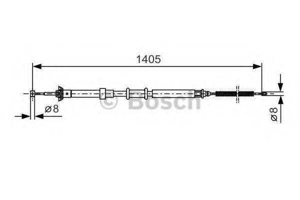 BOSCH 1987477927 Трос, стоянкова гальмівна система