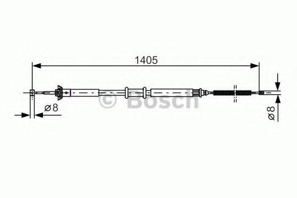 BOSCH 1987477928 Трос, стоянкова гальмівна система