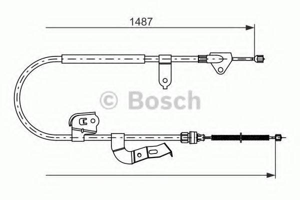 BOSCH 1987477952 Трос, стоянкова гальмівна система