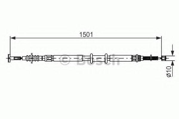 BOSCH 1987477969 Трос, стоянкова гальмівна система