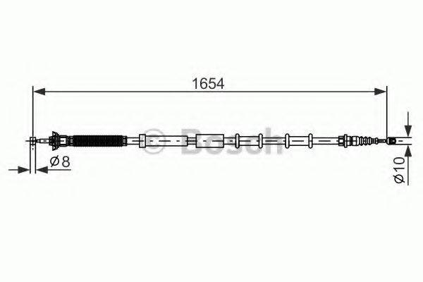 BOSCH 1987477978 Трос, стоянкова гальмівна система