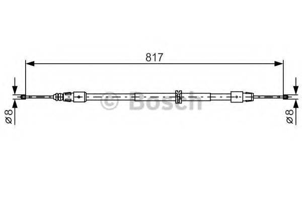 BOSCH 1987482024 Трос, стоянкова гальмівна система