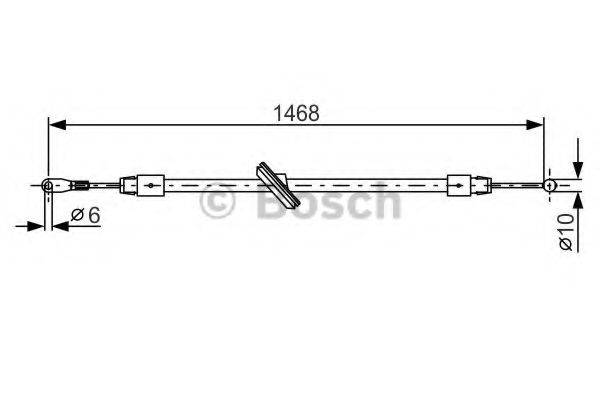 BOSCH 1987482027 Трос, стоянкова гальмівна система