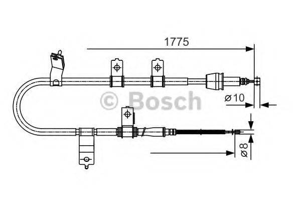 BOSCH 1987482077 Трос, стоянкова гальмівна система