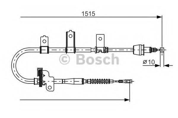 BOSCH 1987482098 Трос, стоянкова гальмівна система