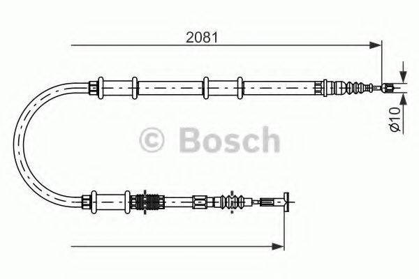 BOSCH 1987482181 Трос, стоянкова гальмівна система