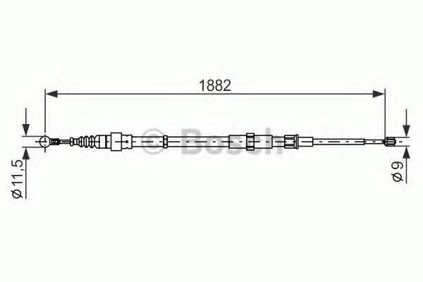 BOSCH 1987482193 Трос, стоянкова гальмівна система