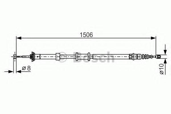 BOSCH 1987482201 Трос, стоянкова гальмівна система