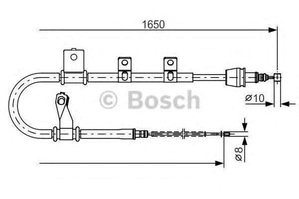 BOSCH 1987482210 Трос, стоянкова гальмівна система