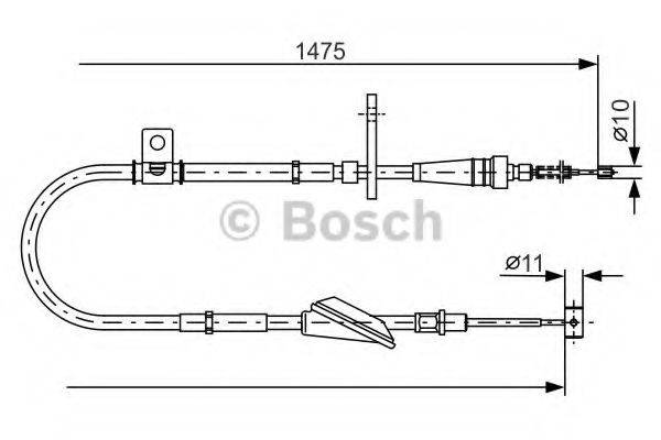 BOSCH 1987482211 Трос, стоянкова гальмівна система