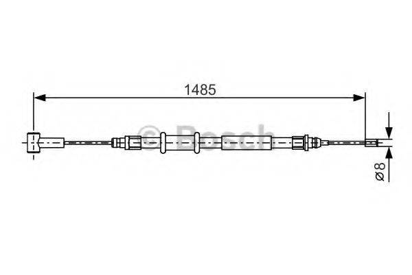 BOSCH 1987482214 Трос, стоянкова гальмівна система