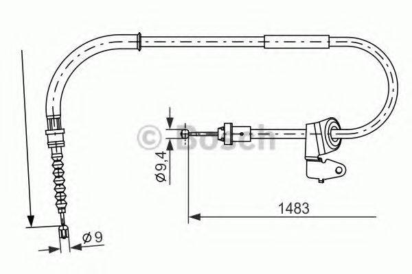 BOSCH 1987482228 Трос, стоянкова гальмівна система