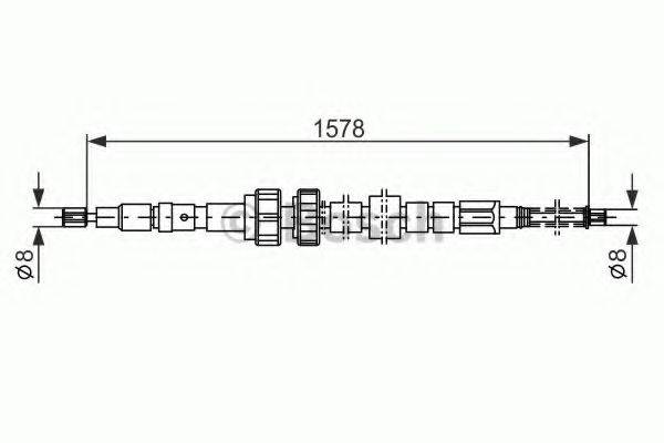 BOSCH 1987482243 Трос, стоянкова гальмівна система