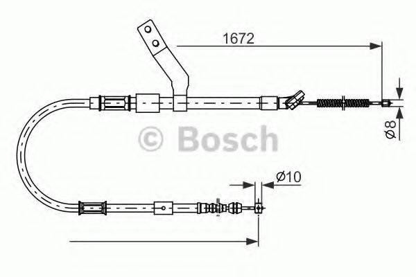 BOSCH 1987482261 Трос, стоянкова гальмівна система