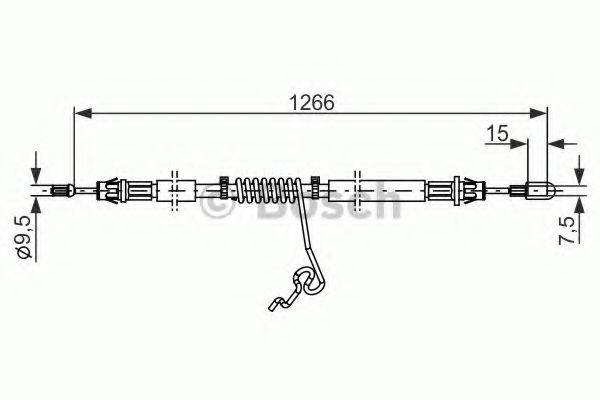 BOSCH 1987482281 Трос, стоянкова гальмівна система