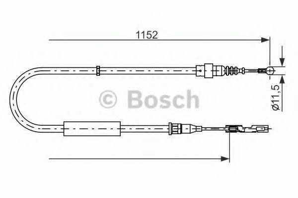 BOSCH 1987482310 Трос, стоянкова гальмівна система