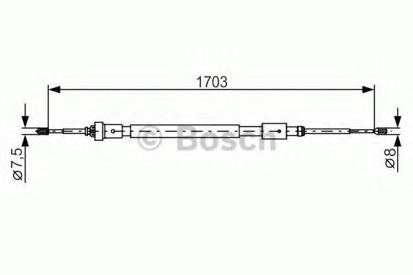 BOSCH 1987482315 Трос, стоянкова гальмівна система