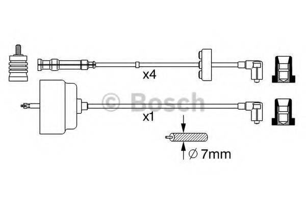 BOSCH 0356912810 Комплект дротів запалювання