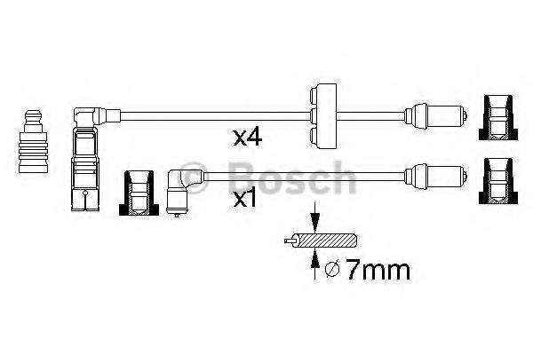 BOSCH 0356912828 Комплект дротів запалювання