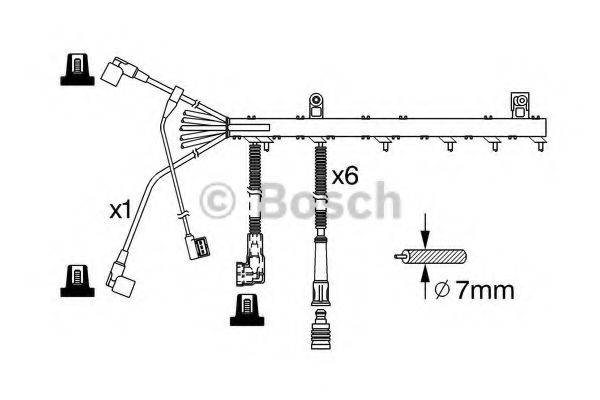 BOSCH 0986356368 Комплект дротів запалювання