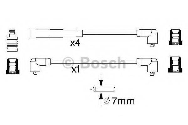 BOSCH 0986356758 Комплект дротів запалювання