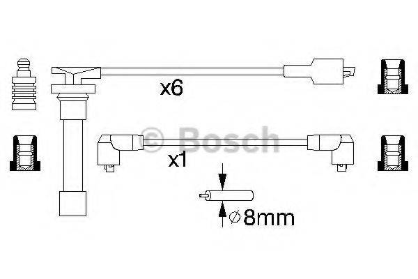 BOSCH 0986356788 Комплект дротів запалювання