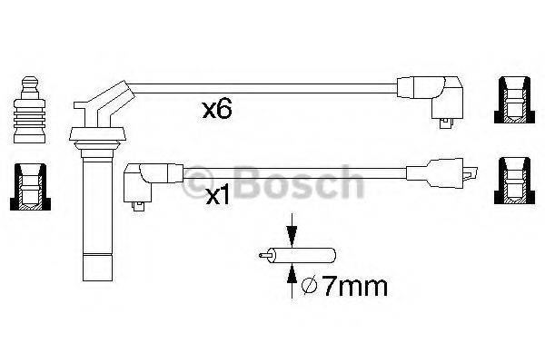 BOSCH 0986356891 Комплект дротів запалювання