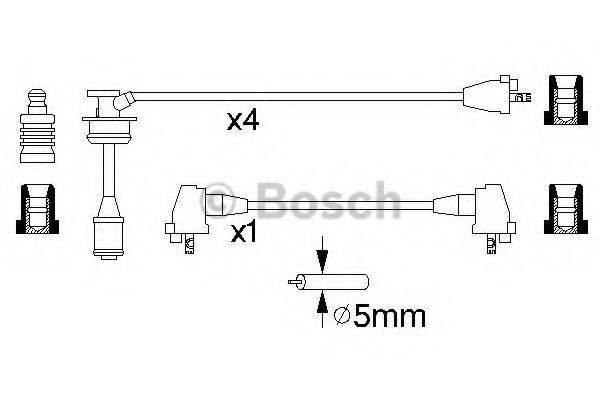 BOSCH 0986356945 Комплект дротів запалювання