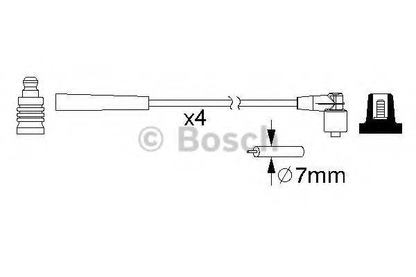 BOSCH 0986357163 Комплект дротів запалювання