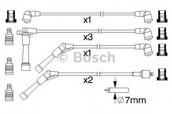 BOSCH 0986357177 Комплект дротів запалювання