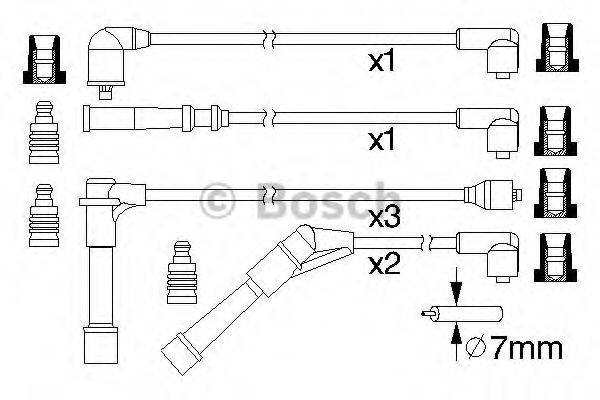 BOSCH 0986357180 Комплект дротів запалювання