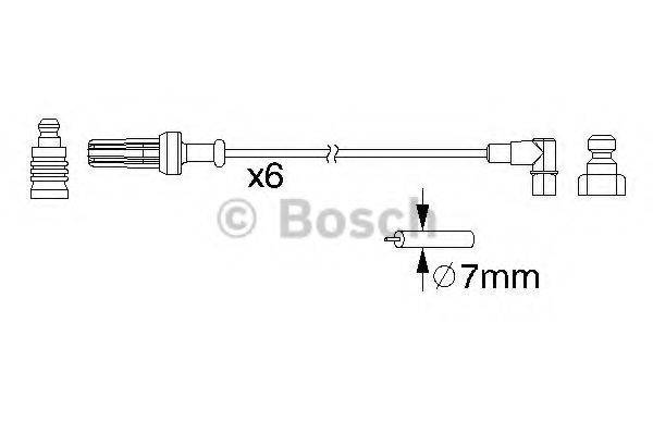 BOSCH 0986357187 Комплект дротів запалювання