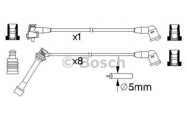 BOSCH 0986357204 Комплект дротів запалювання