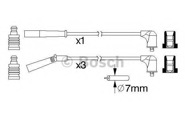 BOSCH 0986357215 Комплект дротів запалювання