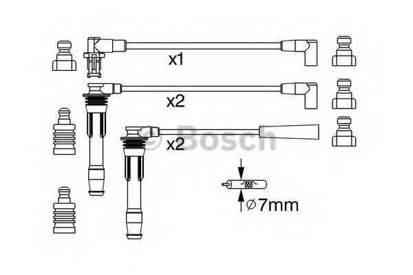 BOSCH 0986357243 Комплект дротів запалювання