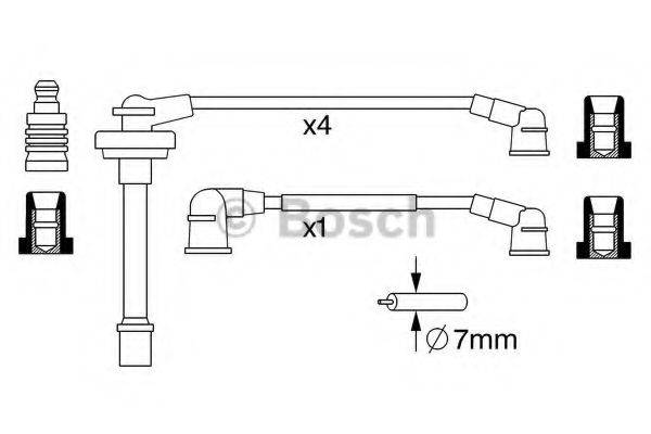 BOSCH 0986357282 Комплект дротів запалювання