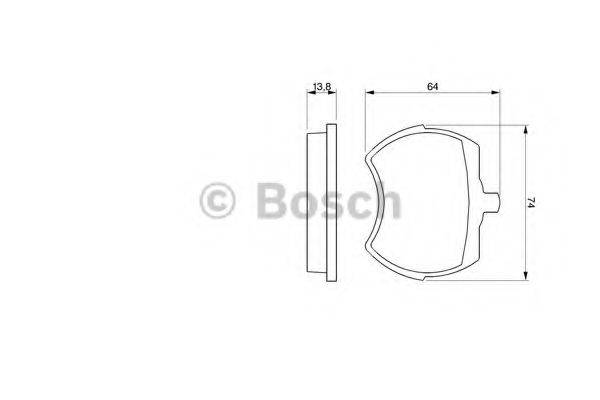 BOSCH 0986424005 Комплект гальмівних колодок, дискове гальмо