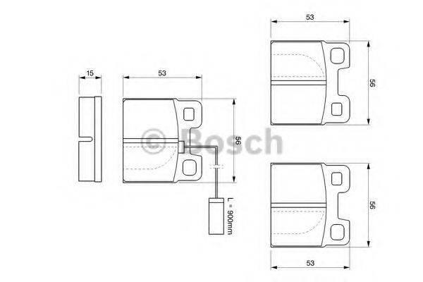 BOSCH 0986424049 Комплект гальмівних колодок, дискове гальмо