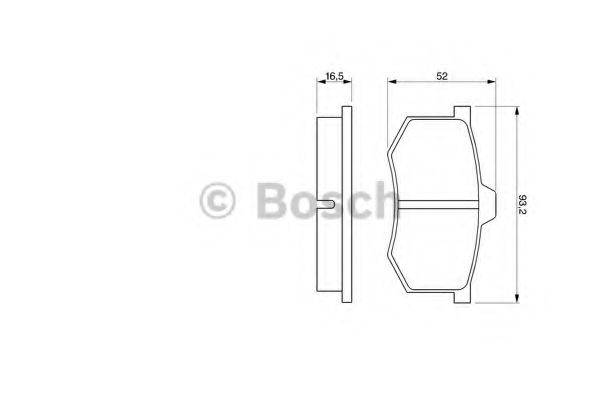 BOSCH 0986424063 Комплект гальмівних колодок, дискове гальмо