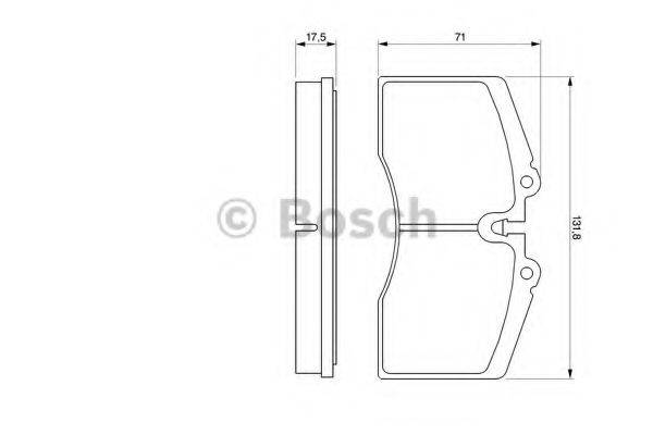 BOSCH 0986424119 Комплект гальмівних колодок, дискове гальмо